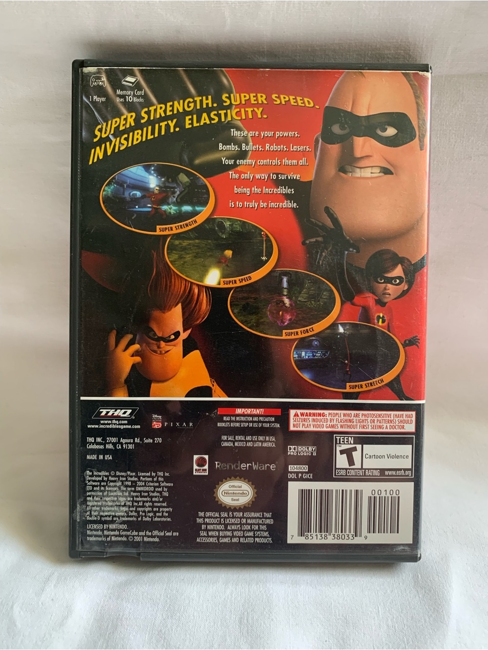 Nintendo GameCube The Incredibles Video Game, Rated T for Teen - Picture 4 of 7